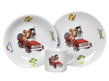 Sada jídelní dětská Krtek a auto, porcelán