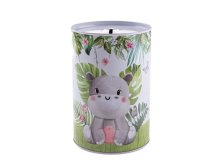 Kasička dětská HROŠÍK 10x15cm, plech