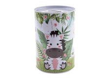 Kasička dětská ZEBRA 10x15cm, plech