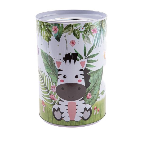 Kasička dětská Zebra 10x15cm plech - Domácnost a úklid bytové dekorace, textilní doplňky