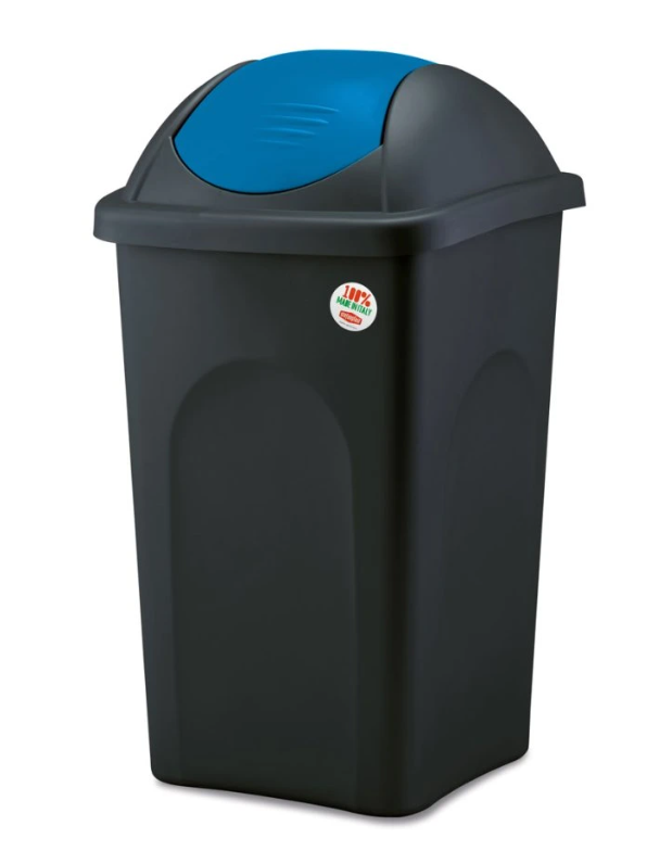 Koš na odpadky 60l Multipat výklopný černo/modrý - Domácnost a úklid úklidové pomůcky a prostředky