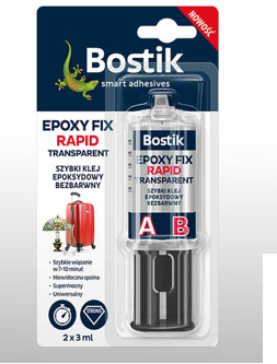 BOSTIK EPOXY FIX RAPID 2x3ml transparent BOSTIK EPOXY FIX RAPID 2x3ml transparent - Tmelení, lepení, maziva lepidla