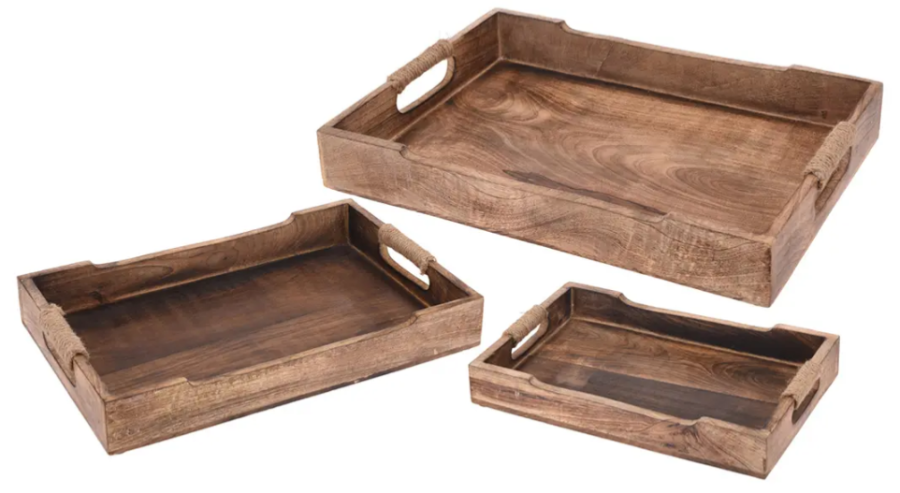 Podnos s uchy 31x20x4,5cm mangovník - Kuchyně stolování