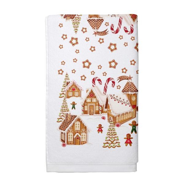 Utěrka 38x63cm Perníková vesnička - Domácnost a úklid Zima + Vánoce