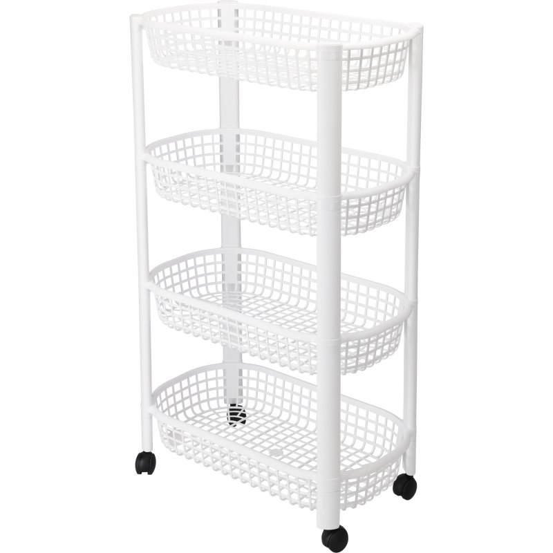 Vozík kuchyňský 79cm 4 patra bílý Vozík kuchyňský 79cm 4 patra bílý - Domácnost a úklid potřeby a pomůcky pro domácnost