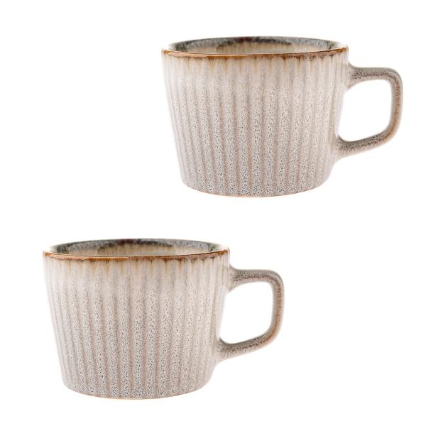 Sada hrnků 2ks/190ml béžové, keramika - Kuchyně stolování