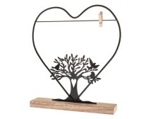 Strom v srdci 25x22,7cm na foto, dřevo/kov