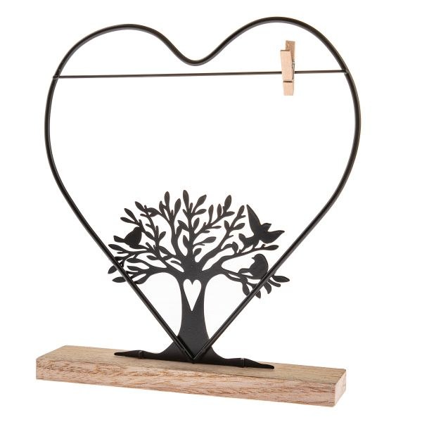 Strom v srdci 25x22,7cm na foto, dřevo/kov Strom v srdci 25x22,7cm na foto, dřevo/kov - Domácnost a úklid bytové dekorace, textilní doplňky