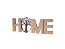 Nápis Home 34,5x11,5cm závěsný, dřevo/kov