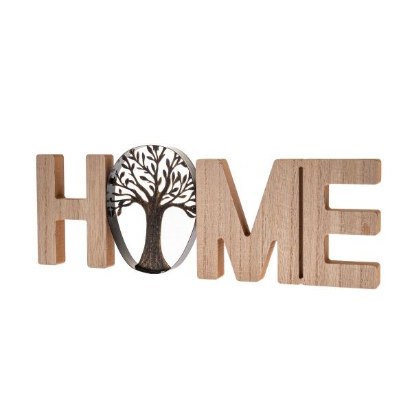 Nápis Home 34,5x11,5cm závěsný, dřevo/kov Nápis Home 34,5x11,5cm závěsný, dřevo/kov - Domácnost a úklid bytové dekorace, textilní doplňky