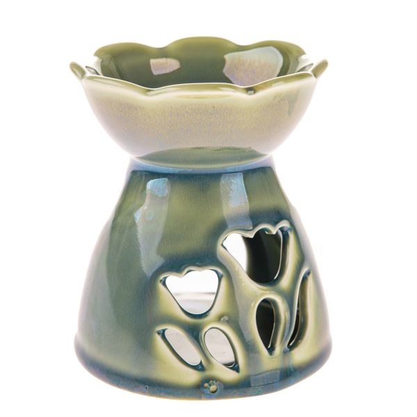 Aromalampa Tulipány 10x8,3cm sv.zelená, keramika Aromalampa Tulipány 10x8,3cm sv.zelená, keramika - Domácnost a úklid bytové dekorace, textilní doplňky