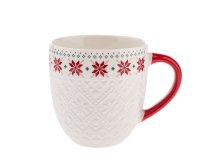 Hrnek 630ml Volčky červené, porcelán