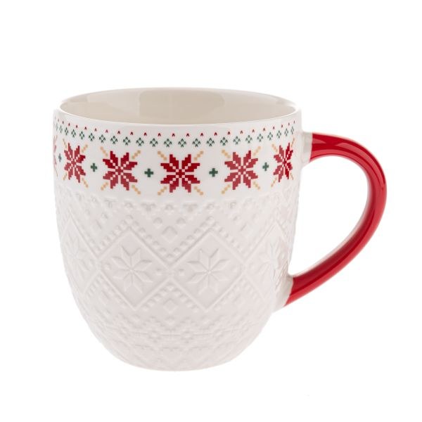 Hrnek 630ml Volčky červené, porcelán Hrnek 630ml Volčky červené, porcelán - Domácnost a úklid Zima + Vánoce