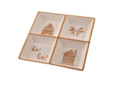 Miska dělená 20x20cm Vánoční, keramika