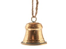 Zvonek závěs.7,5cm zlatý, kov