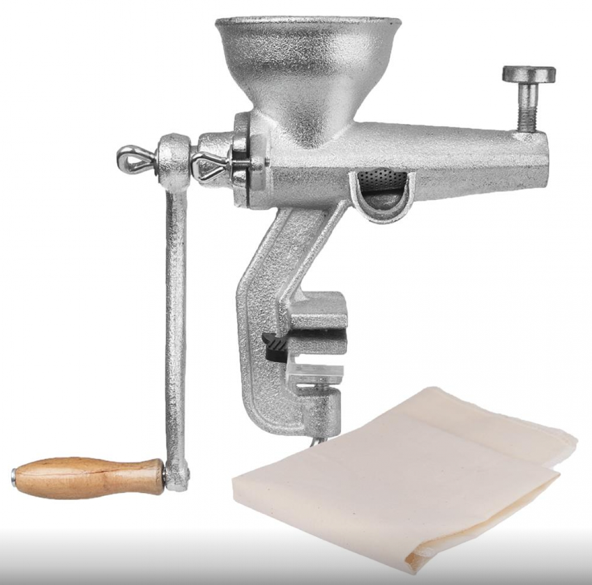 Odšťavňovač ovoce+plátno, litina - Kuchyně kuchyňské náčiní a pomůcky