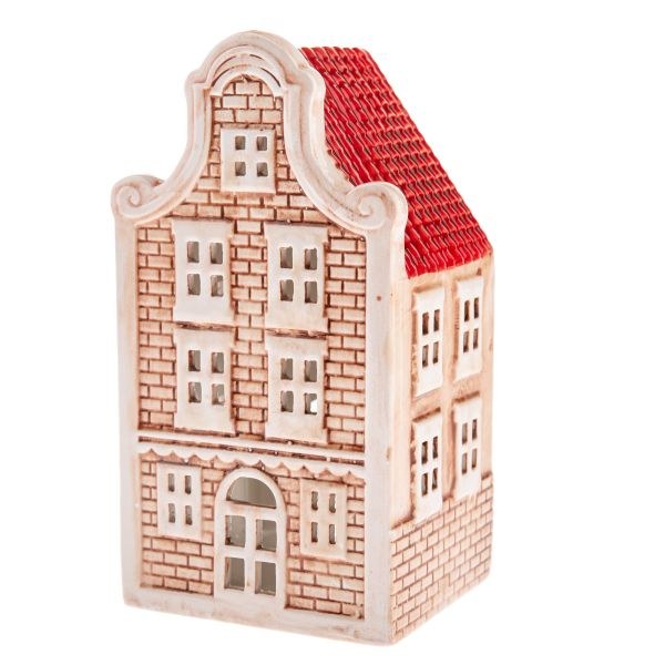 Svícen Domek 8,5x16,3 béžový, keramika Svícen Domek 8,5x16,3 béžový, keramika - Domácnost a úklid bytové dekorace, textilní doplňky