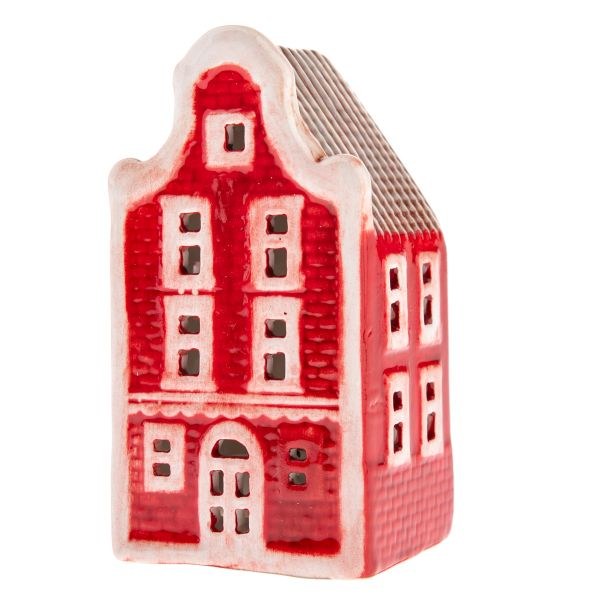 Domek LED 4,8x9cm červený, keramika Domek LED 4,8x9cm červený, keramika - Domácnost a úklid bytové dekorace, textilní doplňky