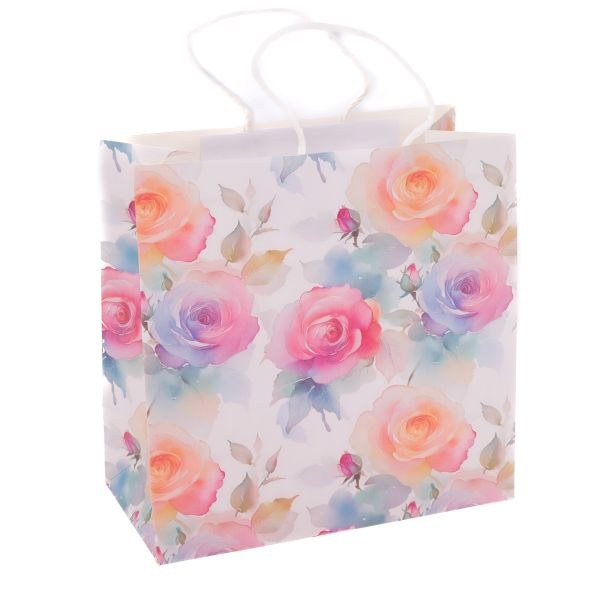 Taška dárková 27x27cm Růže Taška dárková 27x27cm Růže - Domácnost a úklid nákupní a dárkové tašky, koše, obaly