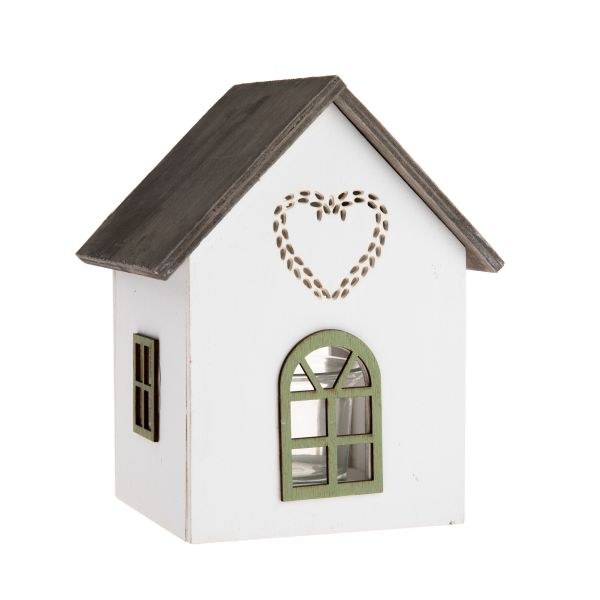 Domek se srdcem LED 15x9,6cm natur, dřevo Domek se srdcem LED 15x9,6cm natur, dřevo - Domácnost a úklid bytové dekorace, textilní doplňky