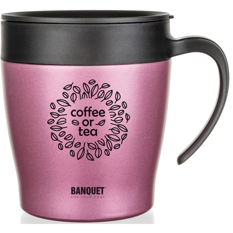 Termohrnek 330ml Tazza růžový. nerez/PH - Kuchyně skladování a zavařování potravin a nápojů
