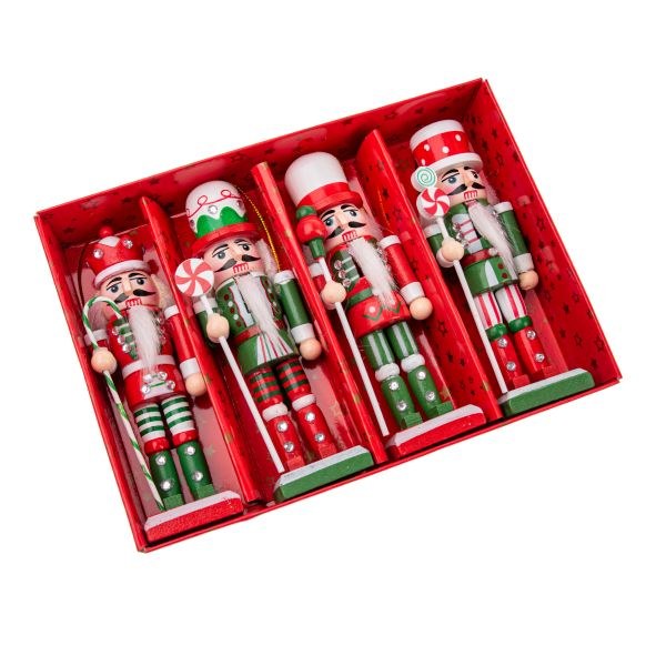 Louskáček 12,5cm mix barev, dřevo - Domácnost a úklid Zima + Vánoce