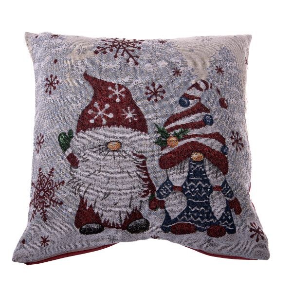 Návlek na polštář 40x40cm Vánoční skřítci, textil - Domácnost a úklid Zima + Vánoce