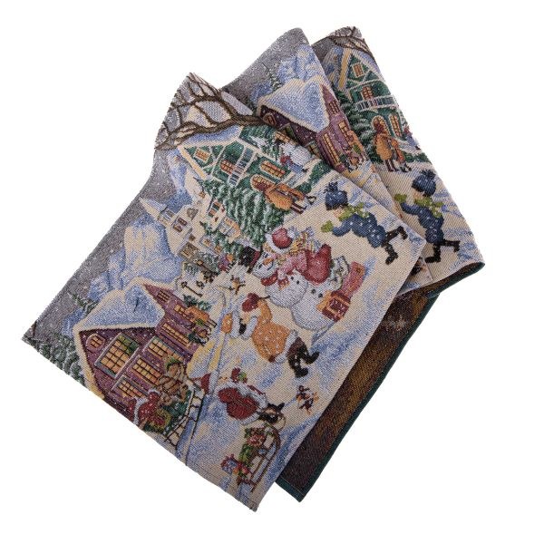 Běhoun 33x140cm Zimní radovánky, textil - Domácnost a úklid Zima + Vánoce