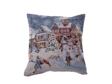 Návlek na polštář 40x40cm Zimní radovánky, textil