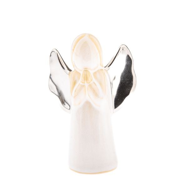 Anděl modlící se 9,5cm bílý, porcelán - Domácnost a úklid bytové dekorace, textilní doplňky