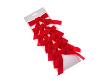 Sada mašlí 6ks červené, textil