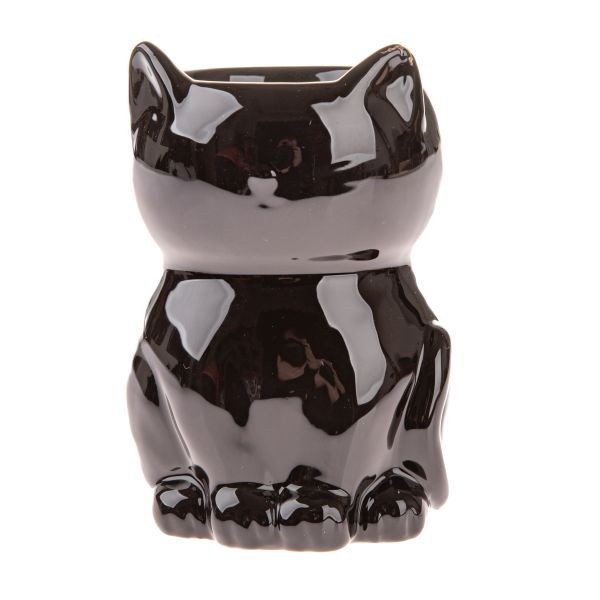 Aromalampa Kočka černá 10,3x13,6cm keramika