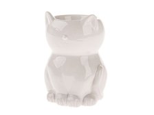 Aromalampa Kočka bílá 10,3x13,6cm keramika