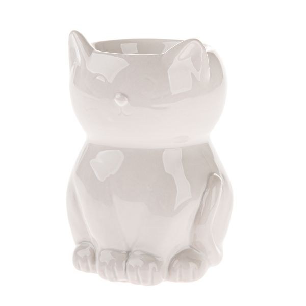 Aromalampa Kočka bílá 10,3x13,6cm keramika - Domácnost a úklid bytové dekorace, textilní doplňky