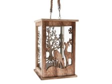 Lucerna s Jelenem 25x16cm závěs. dřevo