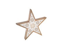 Hvězda bílé Vločky 25cm, mangovník