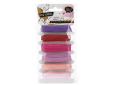 Stuha vázací 5m/6ks mix barev růžové, papírová