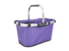Košík nákupní 43x28x23cm fialový skládací, textil