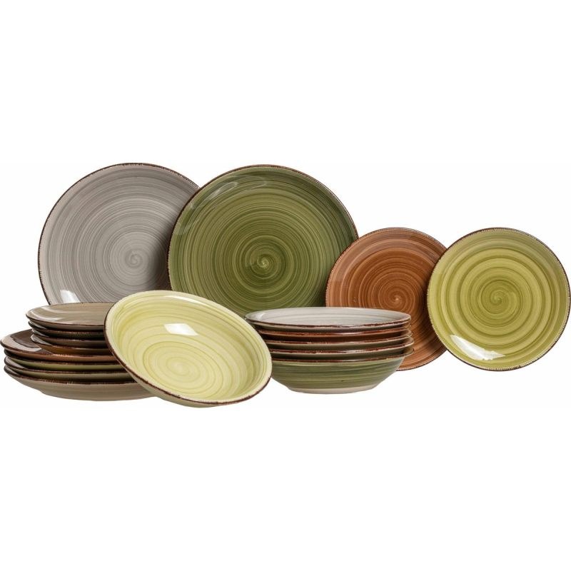 Sada jídelní 18dílná Nature keramika - Kuchyně stolování