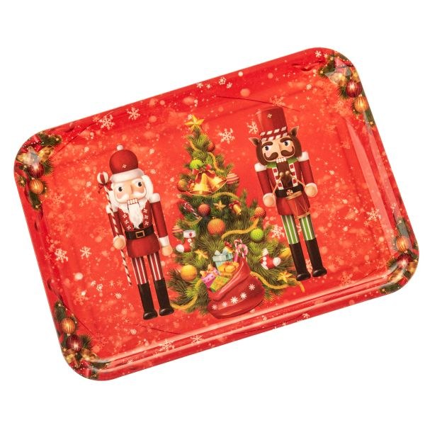 Podnos 28x20cm Louskáček červený, PH - Domácnost a úklid Zima + Vánoce