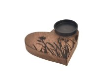 Svícen Srdce louka 16cm, mangovník