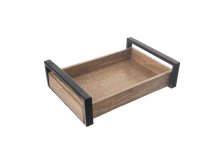 Podnos s uchy 35x27x8cm kov/mangovník