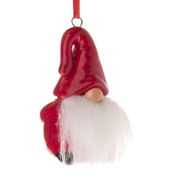 Skřítek 6,8cm červený, keramika - Domácnost a úklid Zima + Vánoce