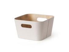 Košík úložný 27x27x16cm krémový, lepenka