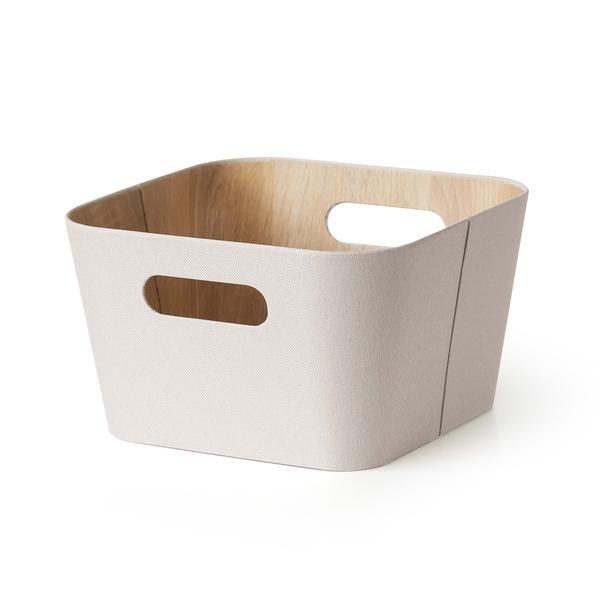 Košík úložný 27x27x16cm krémový, lepenka