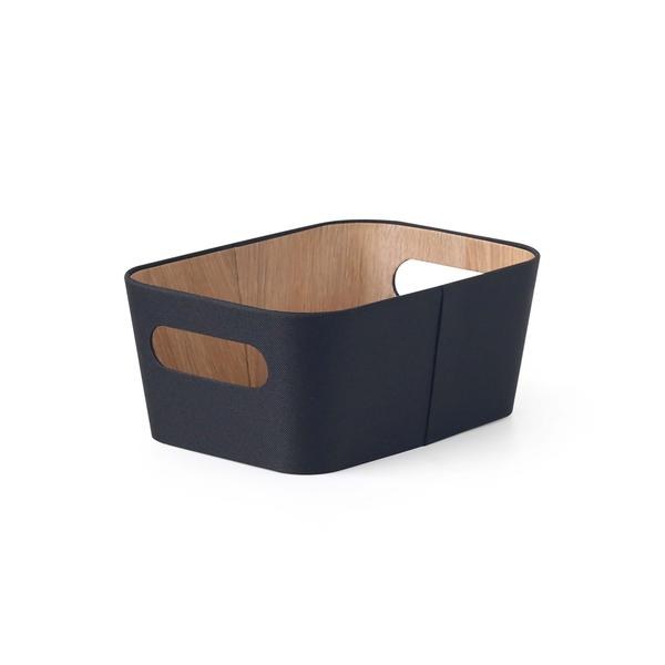 Košík úložný 26x18x11 černý, lepenka - Domácnost a úklid potřeby a pomůcky pro domácnost