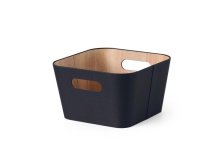 Košík úložný 27x27x16cm černý, lepenka