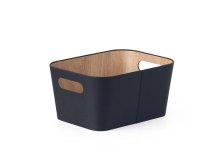 Košík úložný 23x30,5x15,2cm černý, lepenka