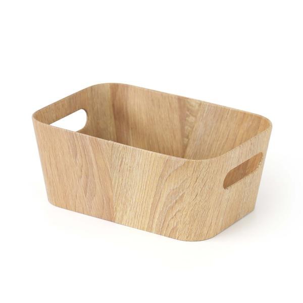 Košík úložný 26x18x11 dřevo, lepenka - Domácnost a úklid potřeby a pomůcky pro domácnost