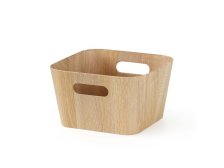 Košík úložný 27x27x16cm dřevo, lepenka